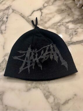 Stussy vintage charcoal gray Beanie Hat